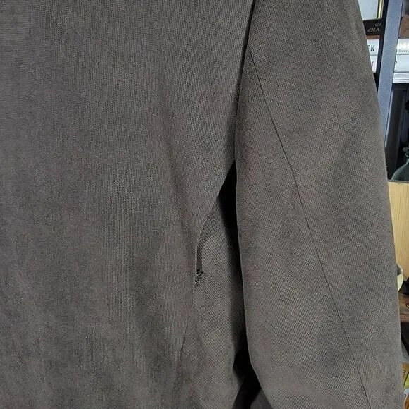 Andrew Fezza BAXTER Men's Suede Sport Coat Blazer Two Button Brown Polyester 52R